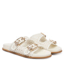 Ciabatte Doppia Fascia PATRIZIA PEPE Girl linea Fly Sandal in Ecovitello Intrecciato Bianco