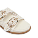 Ciabatte Doppia Fascia PATRIZIA PEPE Girl linea Fly Sandal in Ecovitello Intrecciato Bianco