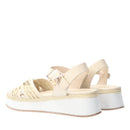 Sandali Platform PATRIZIA PEPE Girl linea Flyplat Sandal in Econappa Intrecciata color Panna