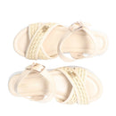 Sandali Platform PATRIZIA PEPE Girl linea Flyplat Sandal in Econappa Intrecciata color Panna