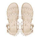 Sandali Donna PATRIZIA PEPE Girl linea Fly Micro Alto in Eco Nappa color Crema con Borchie