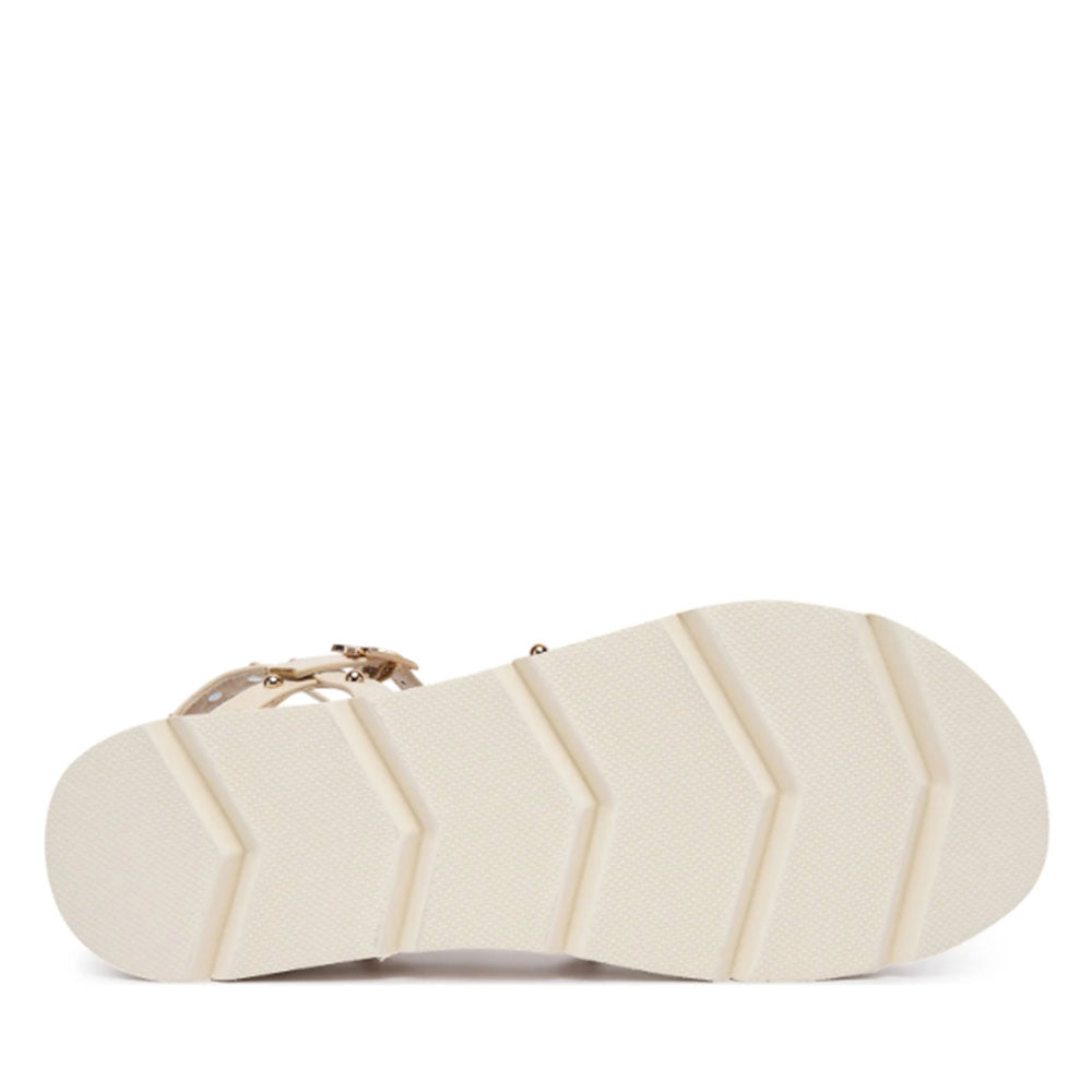 Sandali Donna PATRIZIA PEPE Girl linea Fly Micro Alto in Eco Nappa color Crema con Borchie