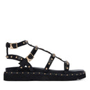 Sandali Donna PATRIZIA PEPE Girl linea Fly Micro Alto in Eco Nappa Nera con Borchie