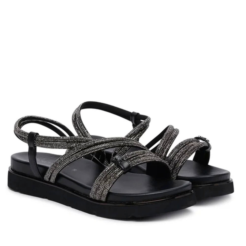 Sandali PATRIZIA PEPE Girl linea Fly Micro Strass Nero