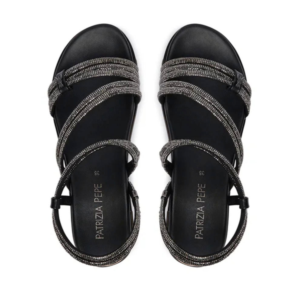 Sandali PATRIZIA PEPE Girl linea Fly Micro Strass Nero