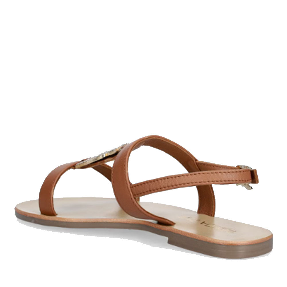 Sandali Flat PATRIZIA PEPE Girl linea Fly Gioiello Sandal in Pelle color Cuoio