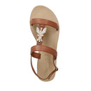 Sandali Flat PATRIZIA PEPE Girl linea Fly Gioiello Sandal in Pelle color Cuoio
