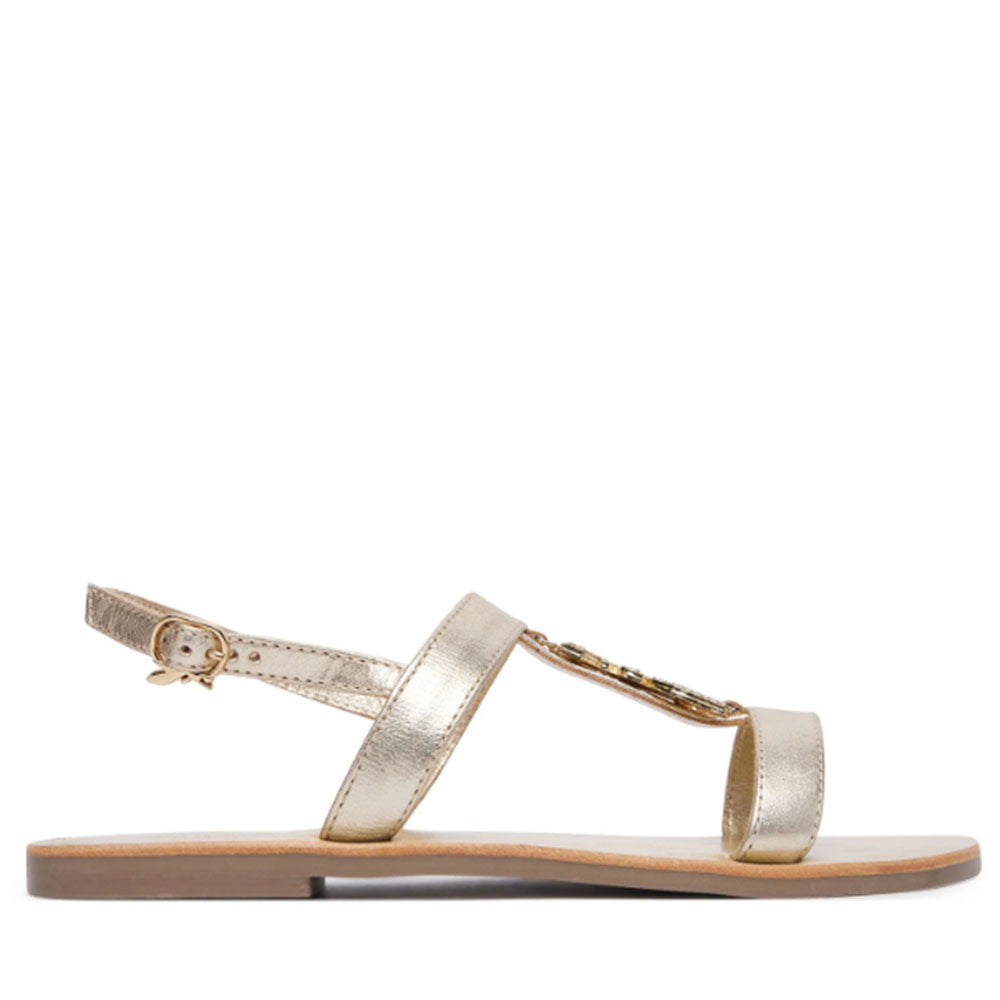 Sandali Flat PATRIZIA PEPE Girl linea Fly Gioiello Sandal in Pelle Oro