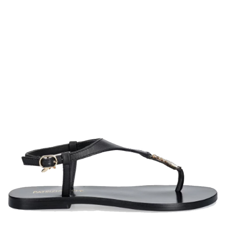 Sandali Infradito PATRIZIA PEPE Girl linea Fly Gioiello Sandal in Pelle Nera
