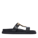 Ciabatte Doppia Fascia Gioiello PATRIZIA PEPE Girl linea Fly Birkilux in Pelle Nera