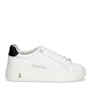 Sneakers Platform PATRIZIA PEPE Girl linea Fly New Water in Pelle Bianca e Inserto in Cavallino Nero