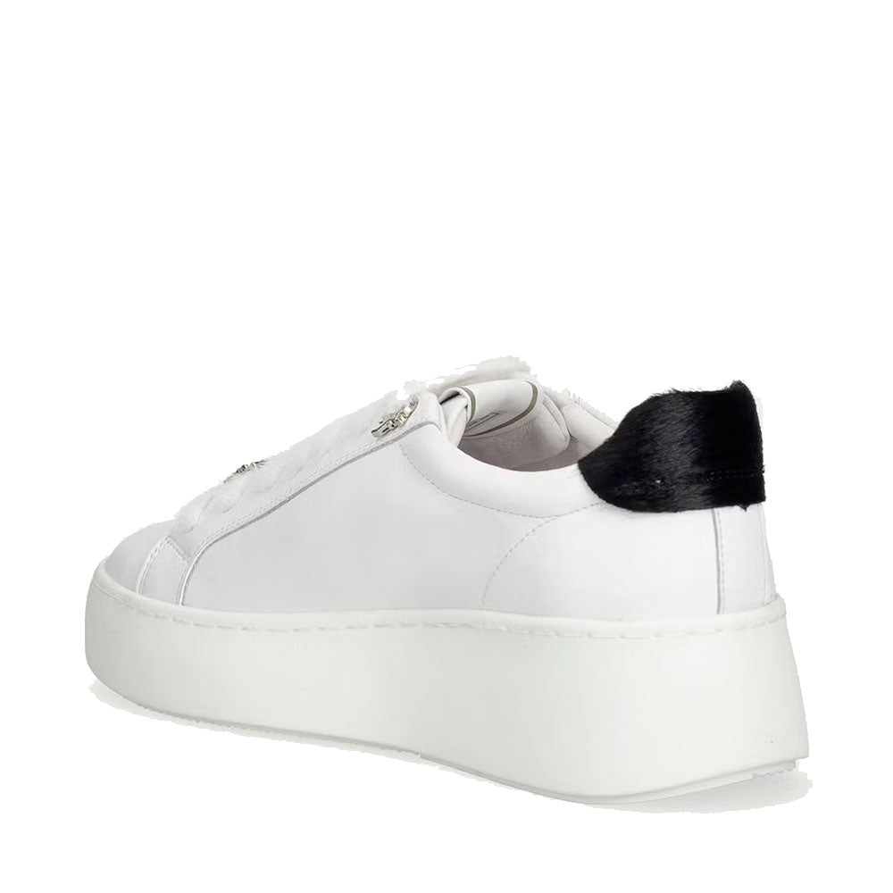 Sneakers Platform PATRIZIA PEPE Girl linea Fly New Water in Pelle Bianca e Inserto in Cavallino Nero
