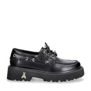 Mocassini Stringati Platform PATRIZIA PEPE Girl linea Fly Cult Barca in Pelle Nera