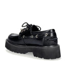 Mocassini Stringati Platform PATRIZIA PEPE Girl linea Fly Cult Barca in Pelle Nera