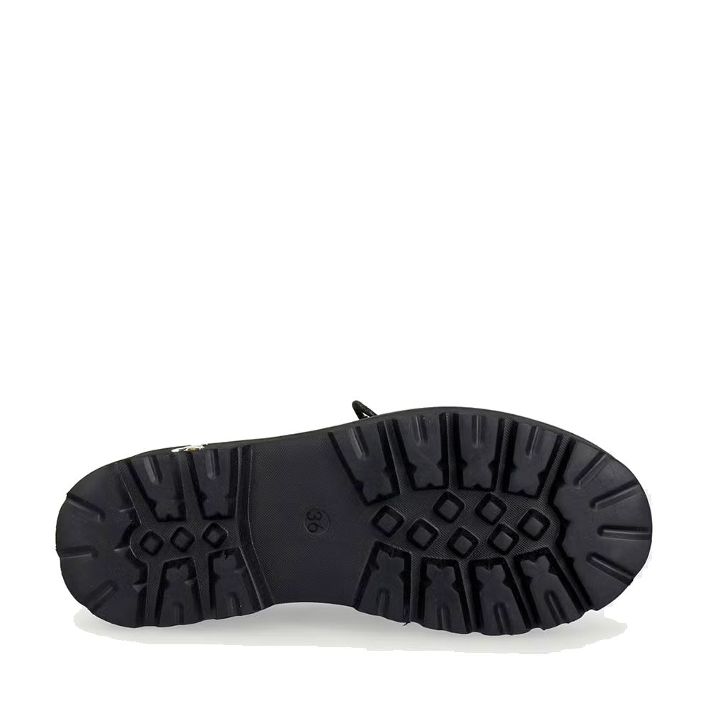 Mocassini Stringati Platform PATRIZIA PEPE Girl linea Fly Cult Barca in Pelle Nera