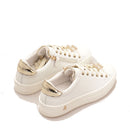 Sneakers PATRIZIA PEPE Girl linea Fly Sneakers in Pelle Bianca con Applicazioni Gioiello