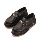 Mocassino PATRIZIA PEPE Girl linea Light Fly in Eco Vitello Nero con Morsetto Logato