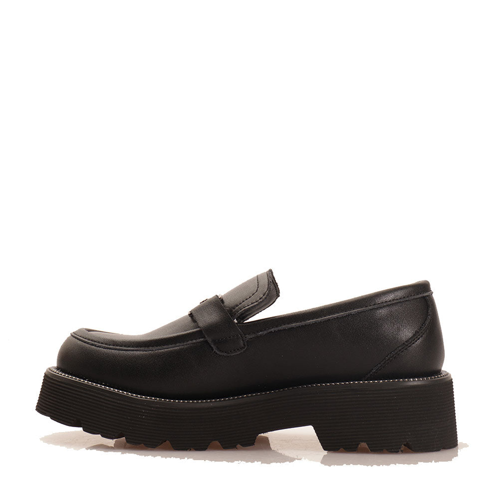 Mocassino PATRIZIA PEPE Girl linea Light Fly in Eco Vitello Nero con Morsetto Canna di Fucile