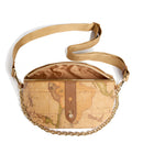 Marsupio Donna 1A Classe Alviero Martini linea Escape Geo stampa Geo Classic e Cuoio PQ09