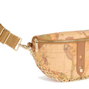 Marsupio Donna 1A Classe Alviero Martini linea Escape Geo stampa Geo Classic e Cuoio PQ09