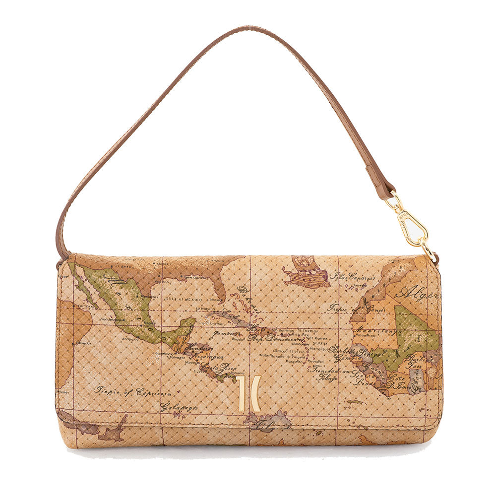 Pochette Donna 1A Classe Alviero Martini linea Vela Bag in Nappa stampa Geo Classic PQ182