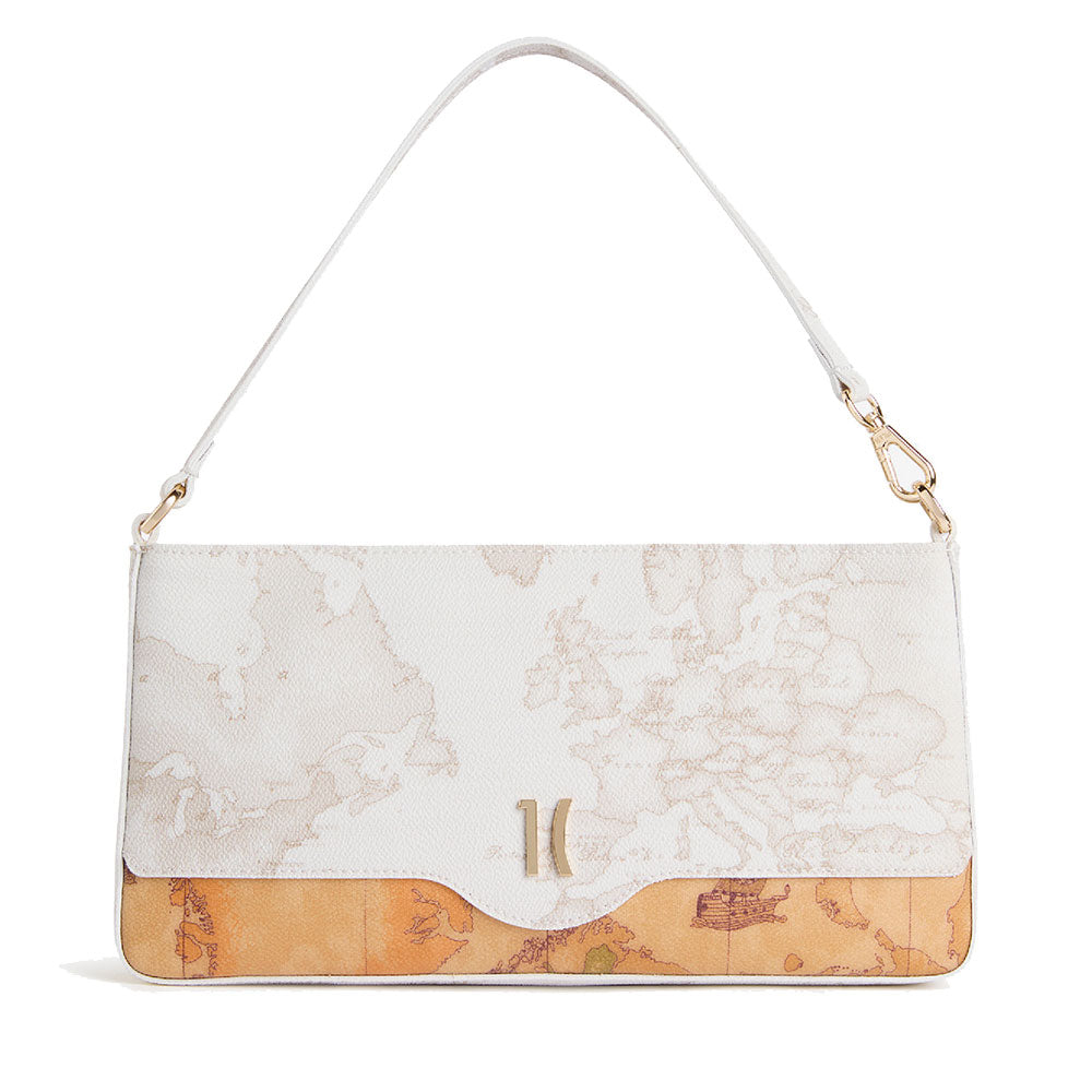 Pochette Donna con Manichetto 1A Classe Alviero Martini linea White Geo Mix Bianca PQ40