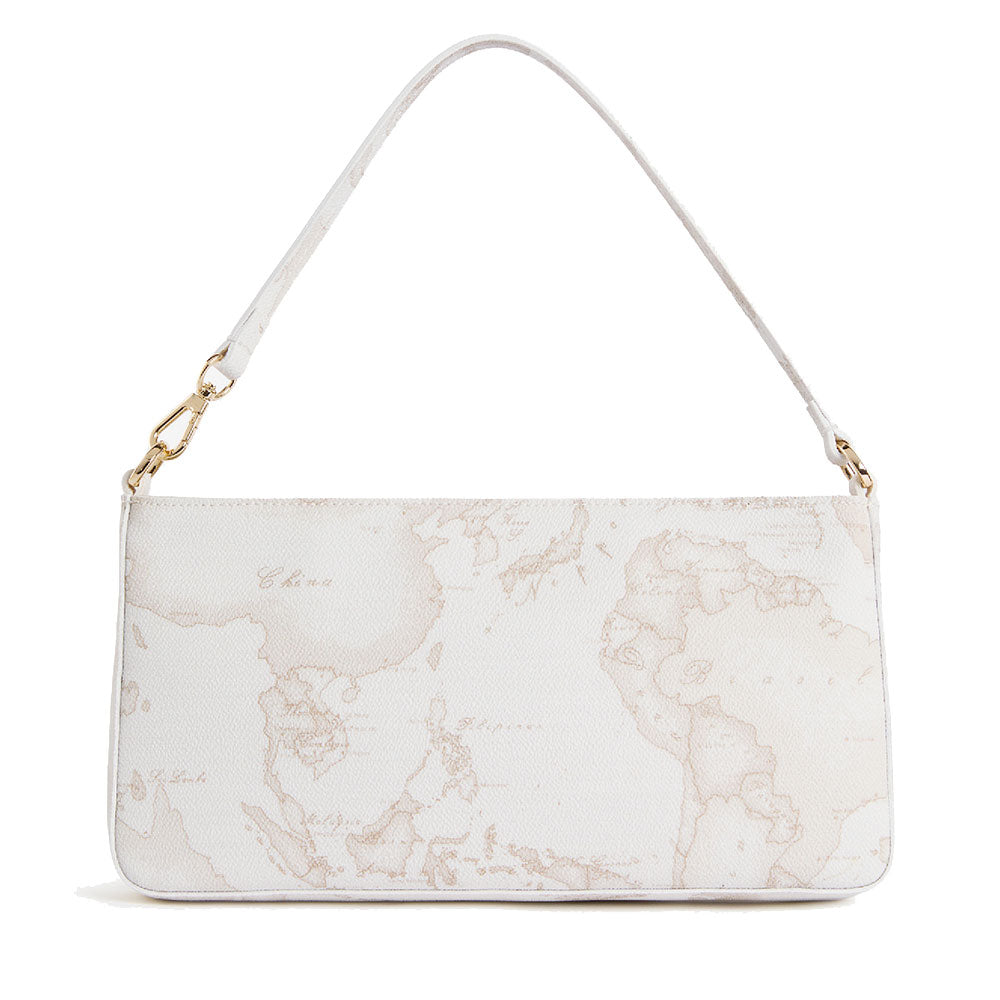 Damen-Pochette mit Handschlaufe 1A Classe ALVIERO MARTINI Modell White Geo Mix in Weiß PQ40