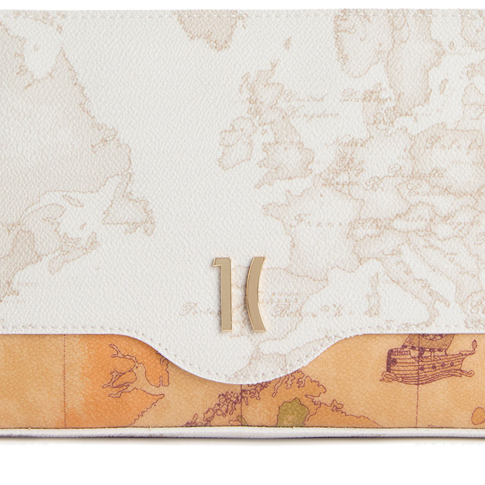 Damen-Pochette mit Handschlaufe 1A Classe ALVIERO MARTINI Modell White Geo Mix in Weiß PQ40