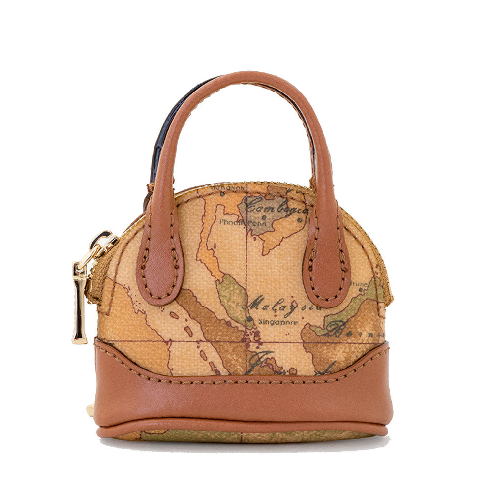 Portachiavi Donna Mini Borsa a Mano 1A Classe Alviero Martini stampa Geo Classic PQ42