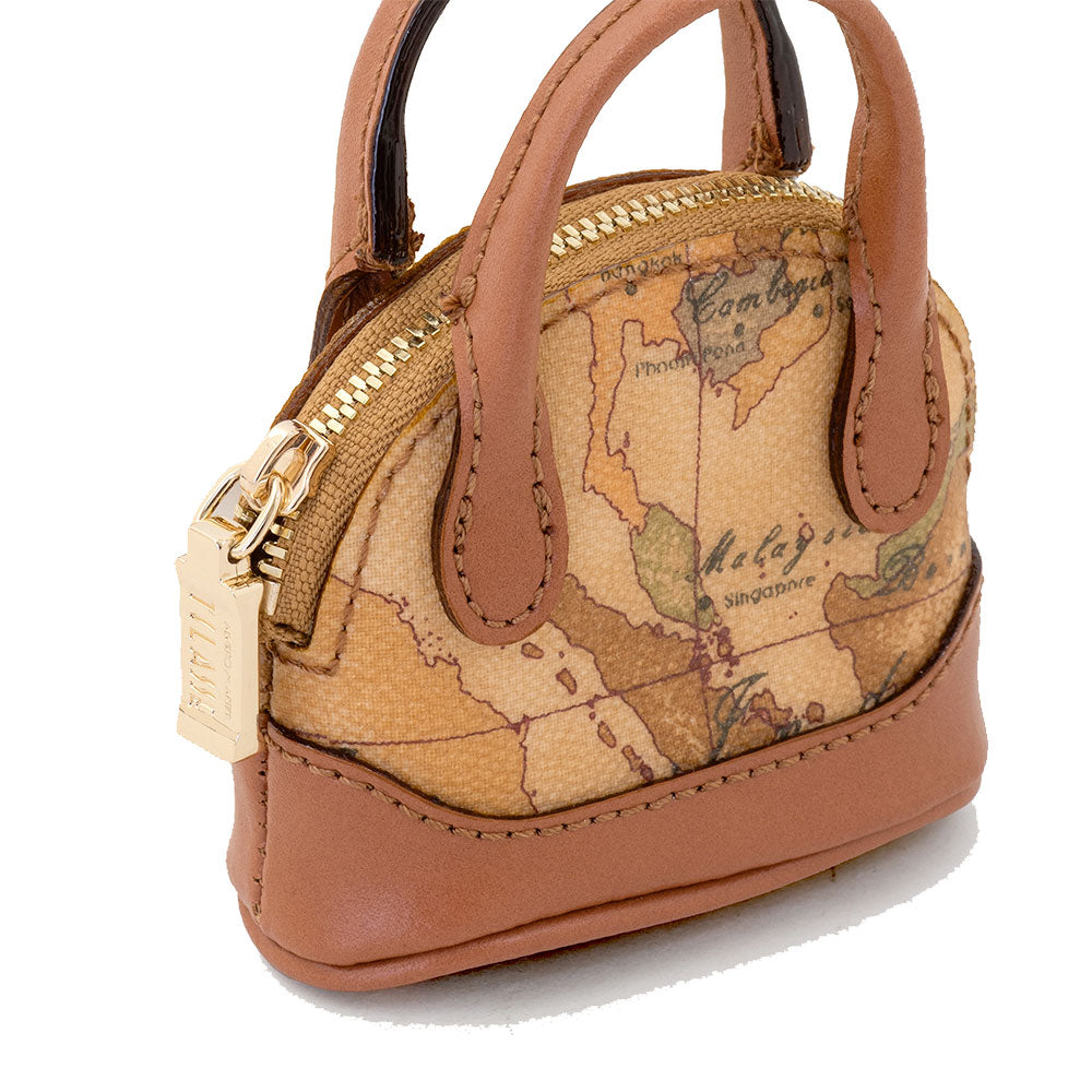 Portachiavi Donna Mini Borsa a Mano 1A Classe Alviero Martini stampa Geo Classic PQ42