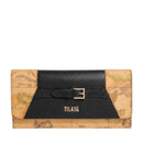 Portafoglio Donna con Bottone 1A Classe Alviero Martini linea Geo Saloon Geo Classic e Nero PQ61