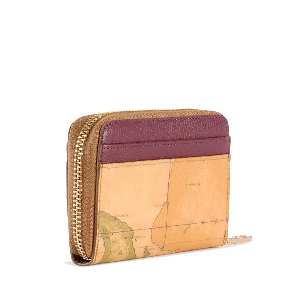 Portafoglio Donna Mini con Zip 1A Classe Alviero Martini linea Geo Saloon Geo Classic e Bordeaux PQ62