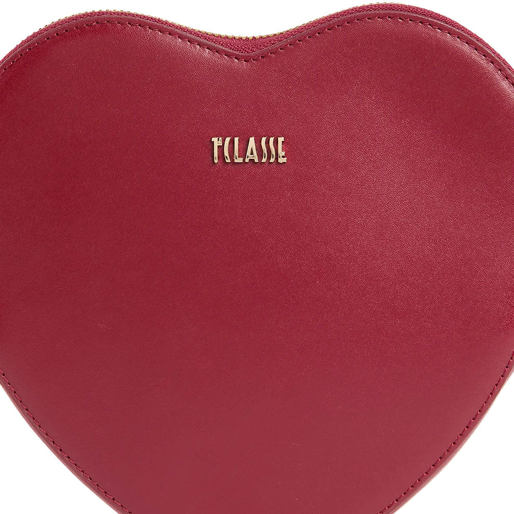 Tracollina a Forma di Cuore 1A Classe Alviero Martini linea Winter Romance in Pelle Rossa PR13