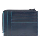 PIQUADRO Kartenetui aus blauem Leder mit RFID-Schutz, Linie Blue Square – PU1243B2R