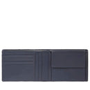 Portafoglio PIQUADRO Uomo con Portamonete In Tessuto e Pelle Blu Linea Orion - PU257S136R