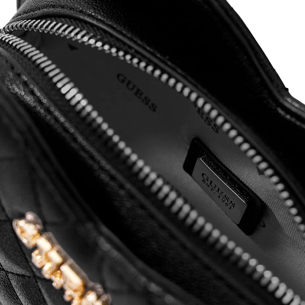 Women's Black Heart-Shaped Mini Handbag GUESS Atabey