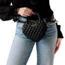 Women's Black Heart-Shaped Mini Handbag GUESS Atabey