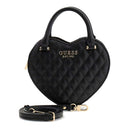 Women's Black Heart-Shaped Mini Handbag GUESS Atabey