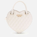 Kleine Damen-Henkeltasche GUESS Modell Atabey in Herzform in Off White