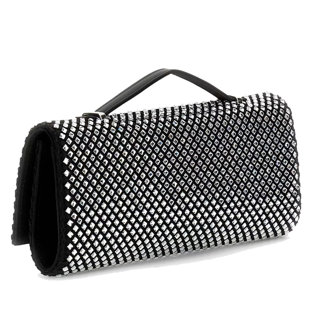 Clutch Donna a Mano con Tracolla GUESS Linea Tasmin colore Nero