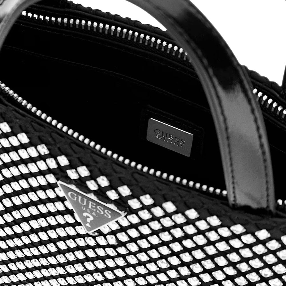 Kleine Damen-Henkeltasche GUESS Modell Tasmin in Schwarz