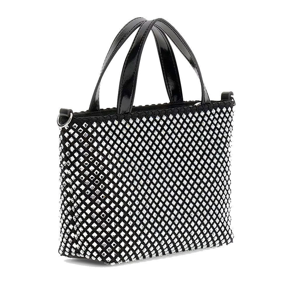 Kleine Damen-Henkeltasche GUESS Modell Tasmin in Schwarz