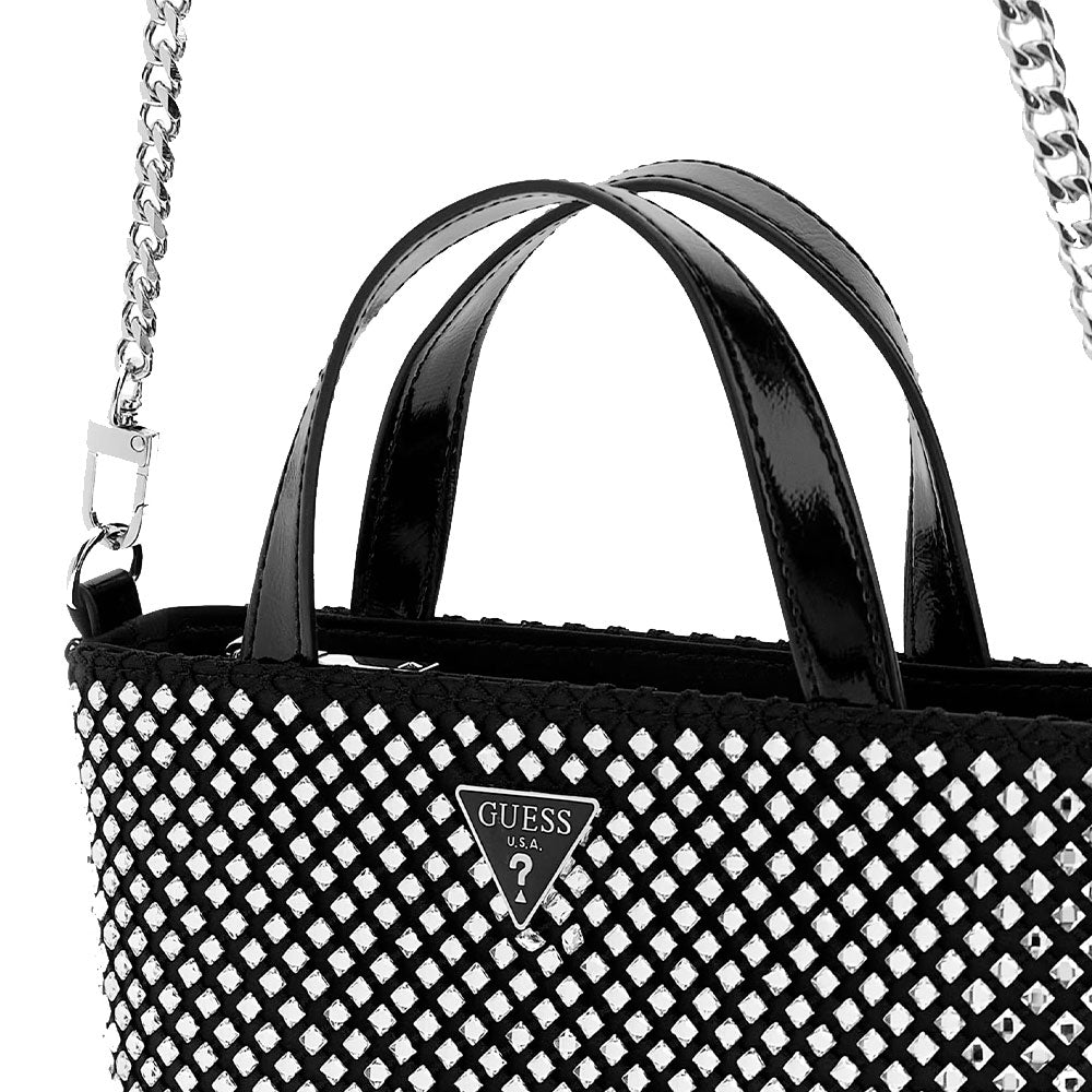 Kleine Damen-Henkeltasche GUESS Modell Tasmin in Schwarz