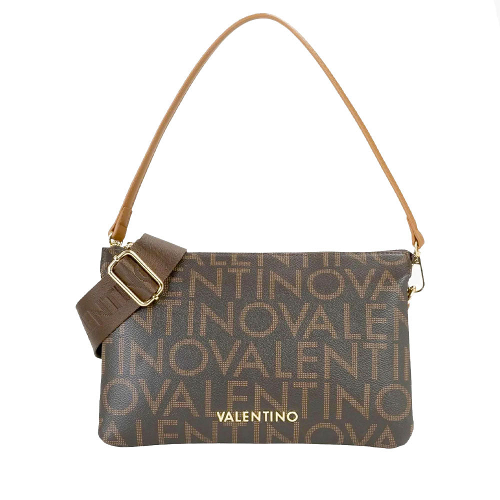Borsa Donna a Spalla con Tracolla VALENTINO BAGS linea Regina Re Colore Moro - Naturale