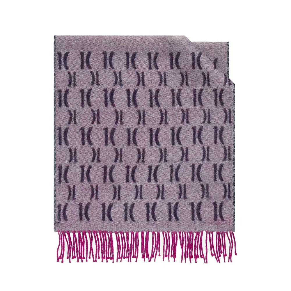 Schal 40 x 180 cm 1A Classe Alviero Martini Geo Pieno Linie mit Monogramm-Logo Mittelgrau S474