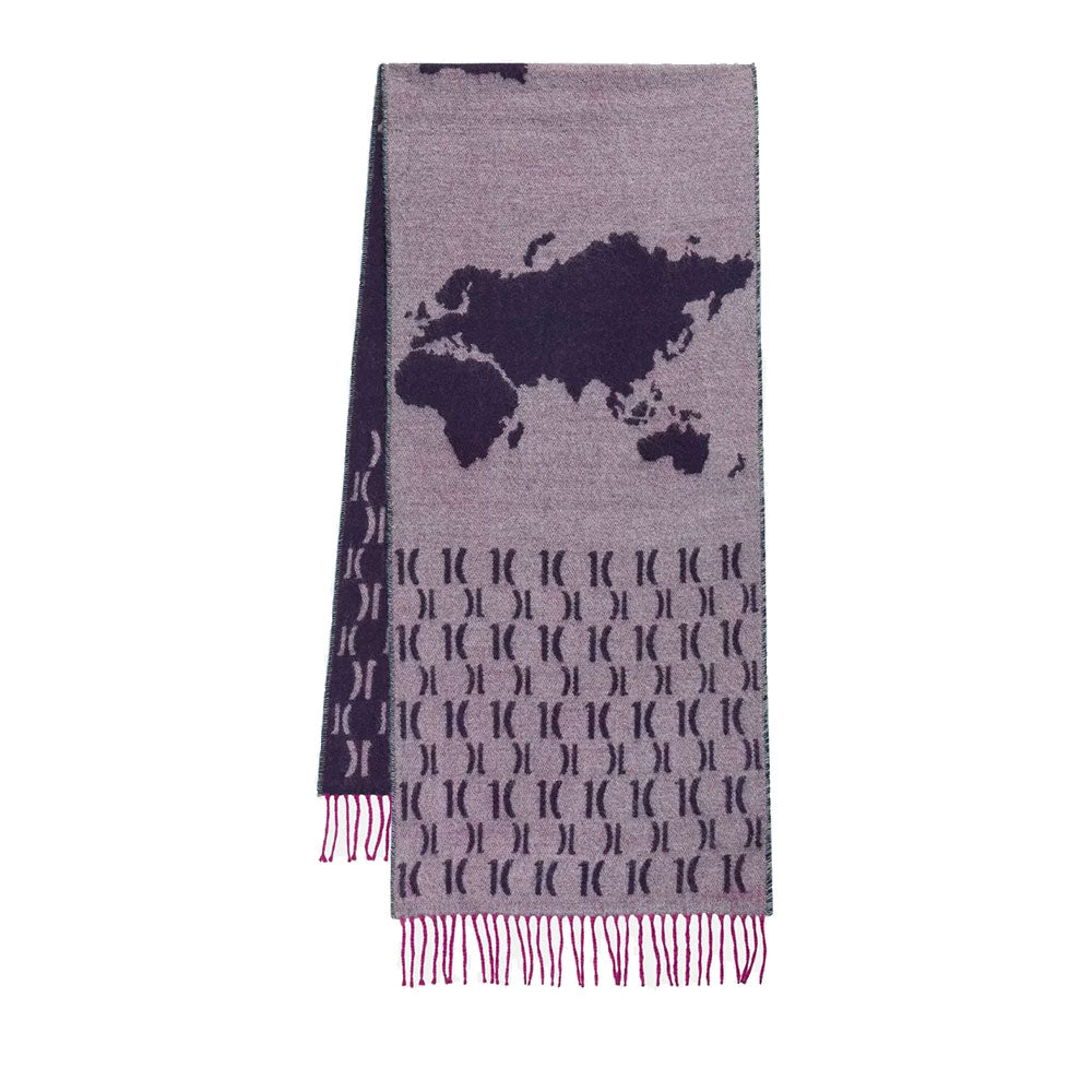 Schal 40 x 180 cm 1A Classe Alviero Martini Geo Pieno Linie mit Monogramm-Logo Mittelgrau S474