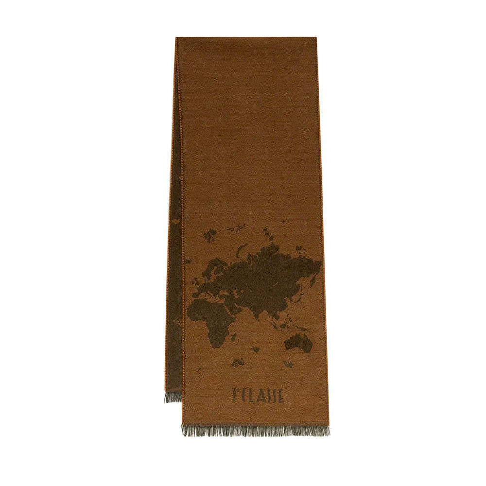 Sciarpa 30 x 180 cm 1A Classe Alviero Martini linea Geo Pieno Marrone S564