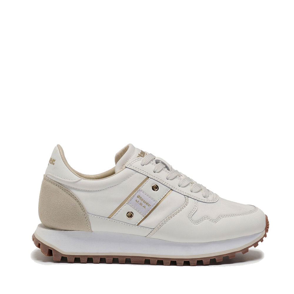 Sneakers Donna BLAUER linea Millen 03 in Nylon White Cream