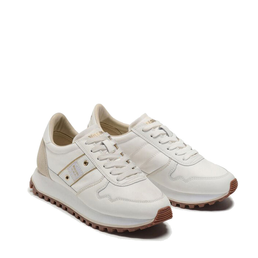 Sneakers Donna BLAUER linea Millen 03 in Nylon White Cream