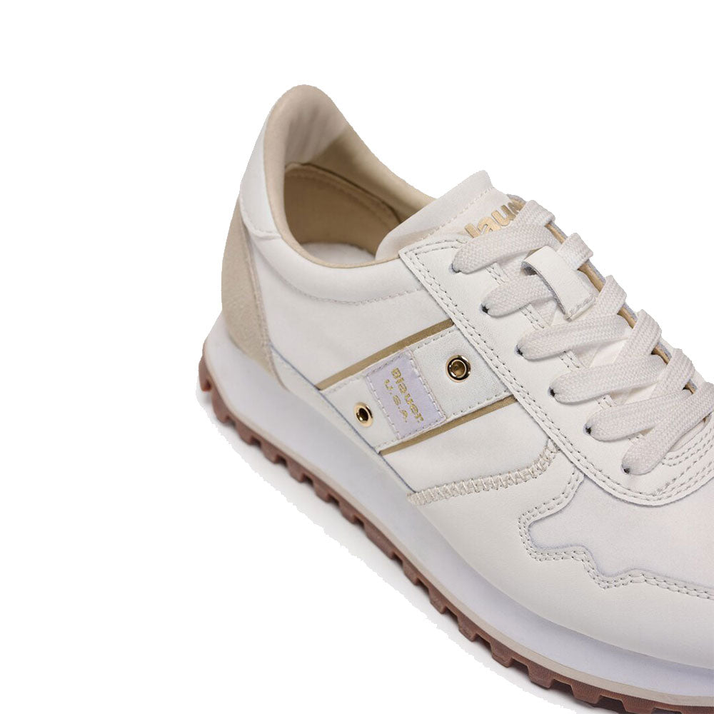 Sneakers Donna BLAUER linea Millen 03 in Nylon White Cream